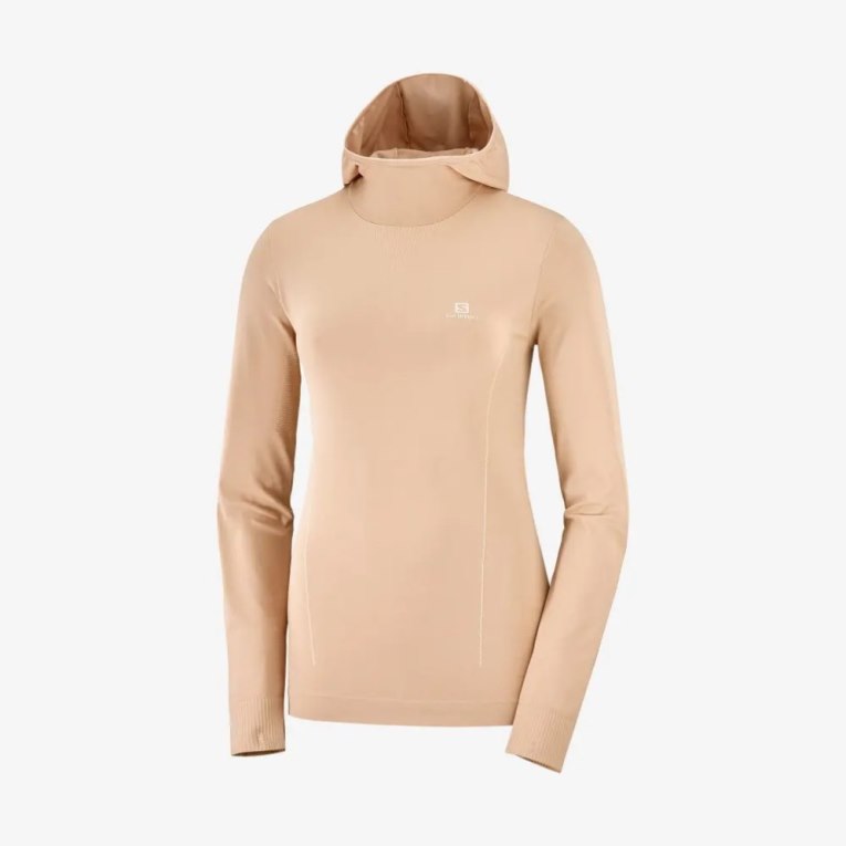 Apricot Salomon Essential Seamless Women's Sweatshirt | PH 73264K